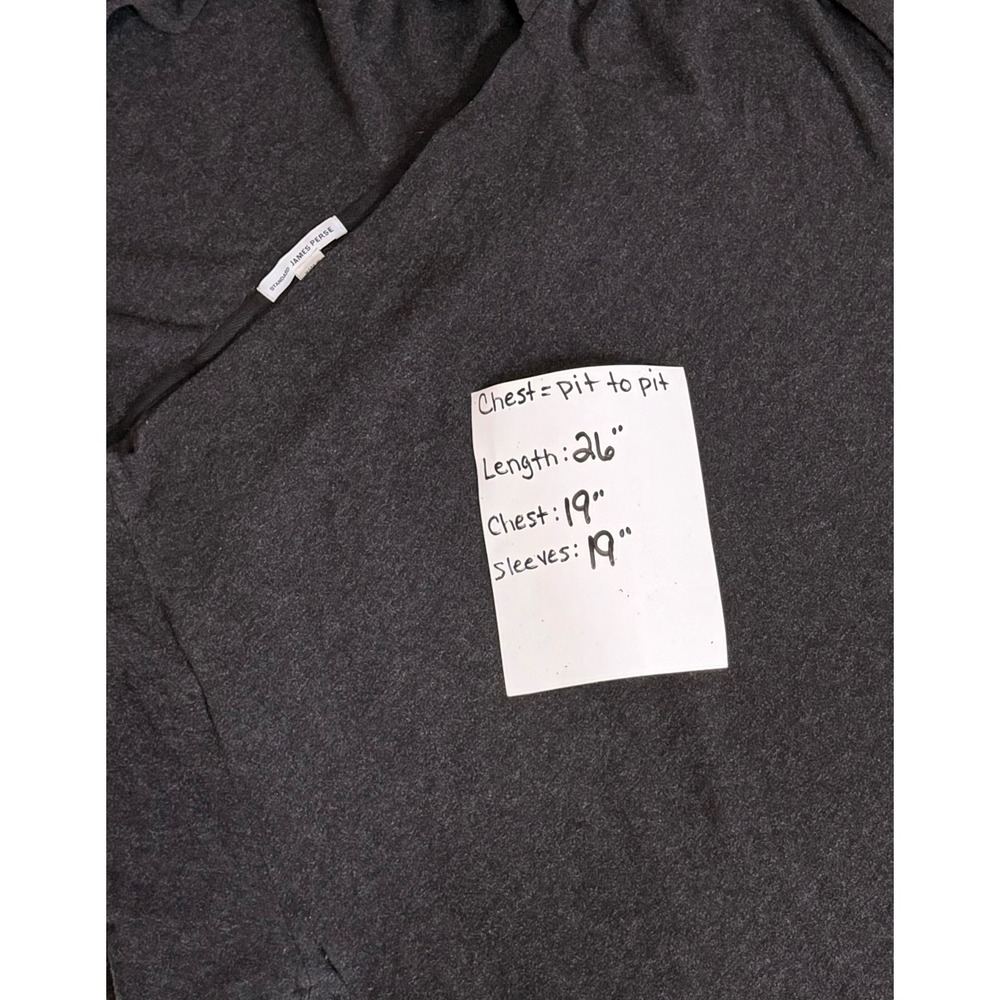 James Perse Standard Charcoal Gray Hooded Boat Neck Pullover Size 3/US Large - Picture 4 of 8